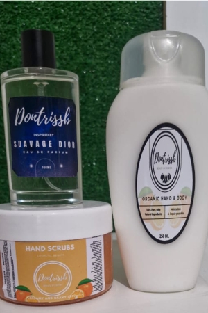 Combo lotion & handscrubs + perfume