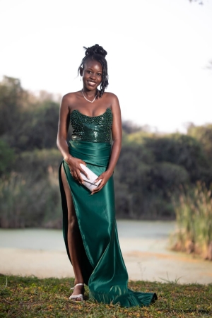 Bottle green dress